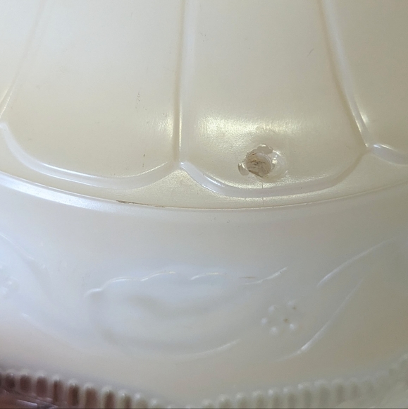 1930s Heavy Glass 3-Hole Light Cover - Picture 6 of 10